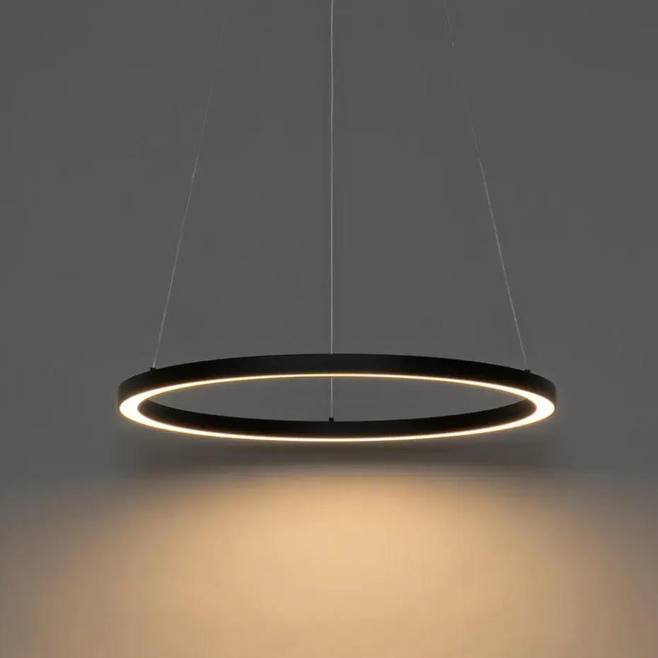 Qazqa professional hanglampen girello zwart geïntegreerde led