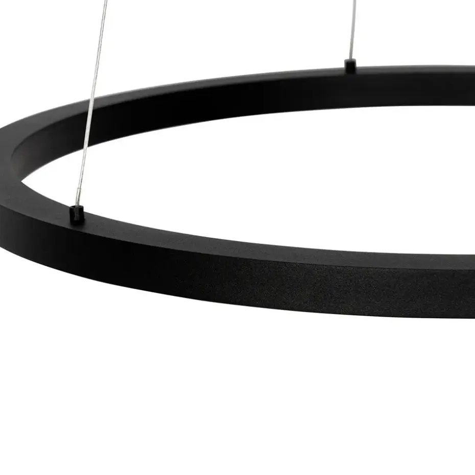 Qazqa professional hanglampen girello zwart geïntegreerde led