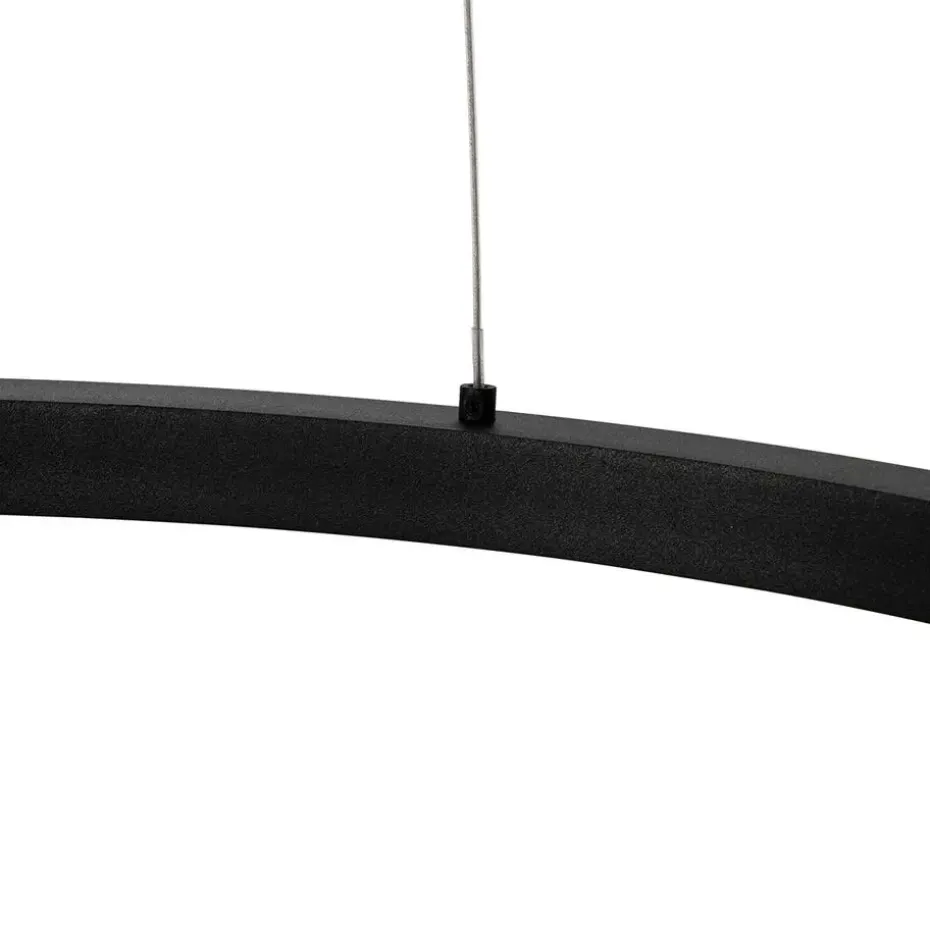 Qazqa professional hanglampen girello zwart geïntegreerde led