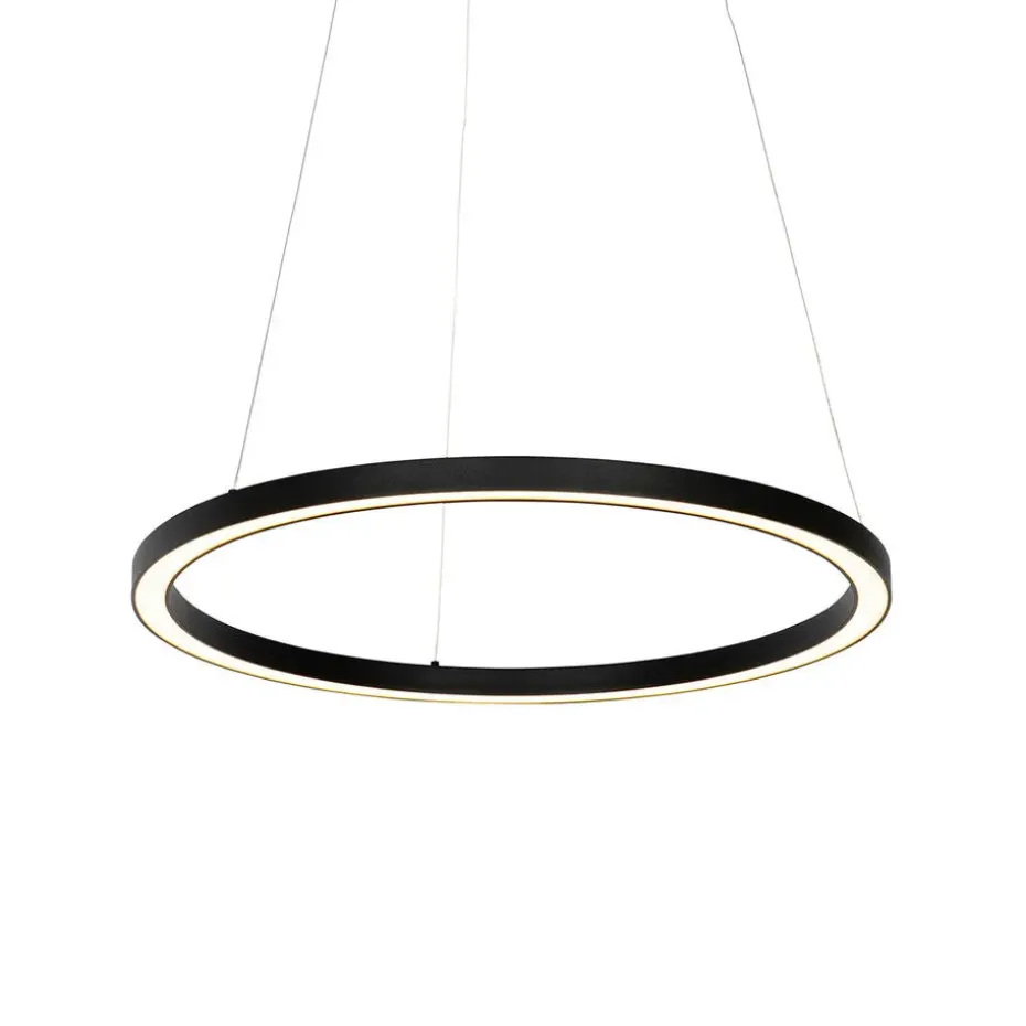 Qazqa professional hanglampen girello zwart geïntegreerde led