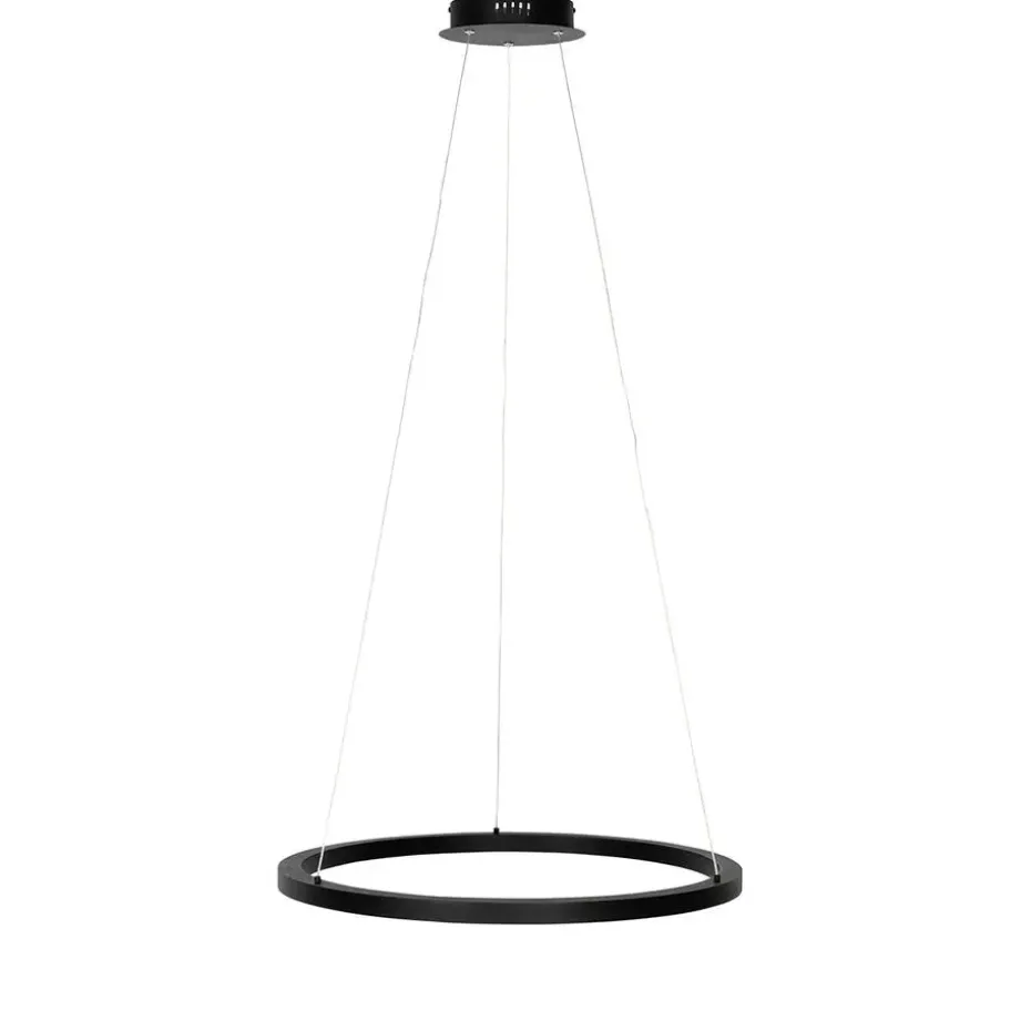 Qazqa professional hanglampen girello zwart geïntegreerde led