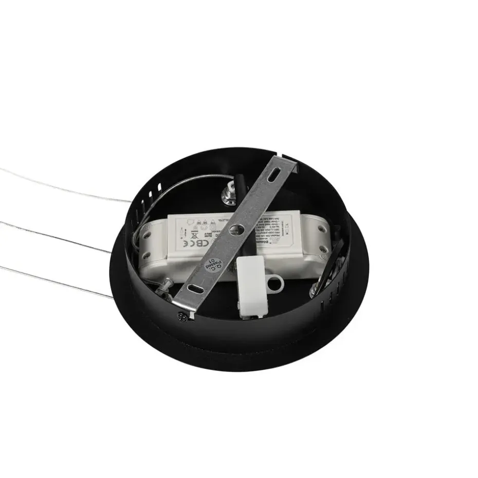 Qazqa professional hanglampen girello zwart geïntegreerde led