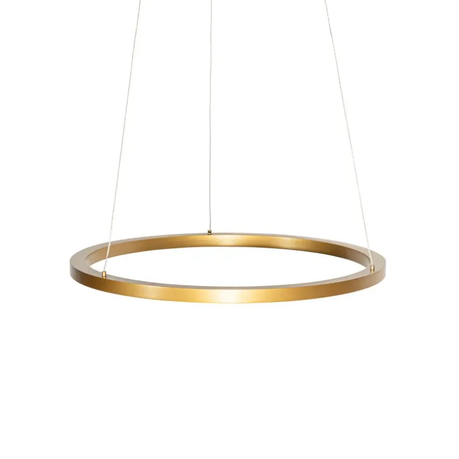 Qazqa professional hanglampen girello goudkleurig geïntegreerde led