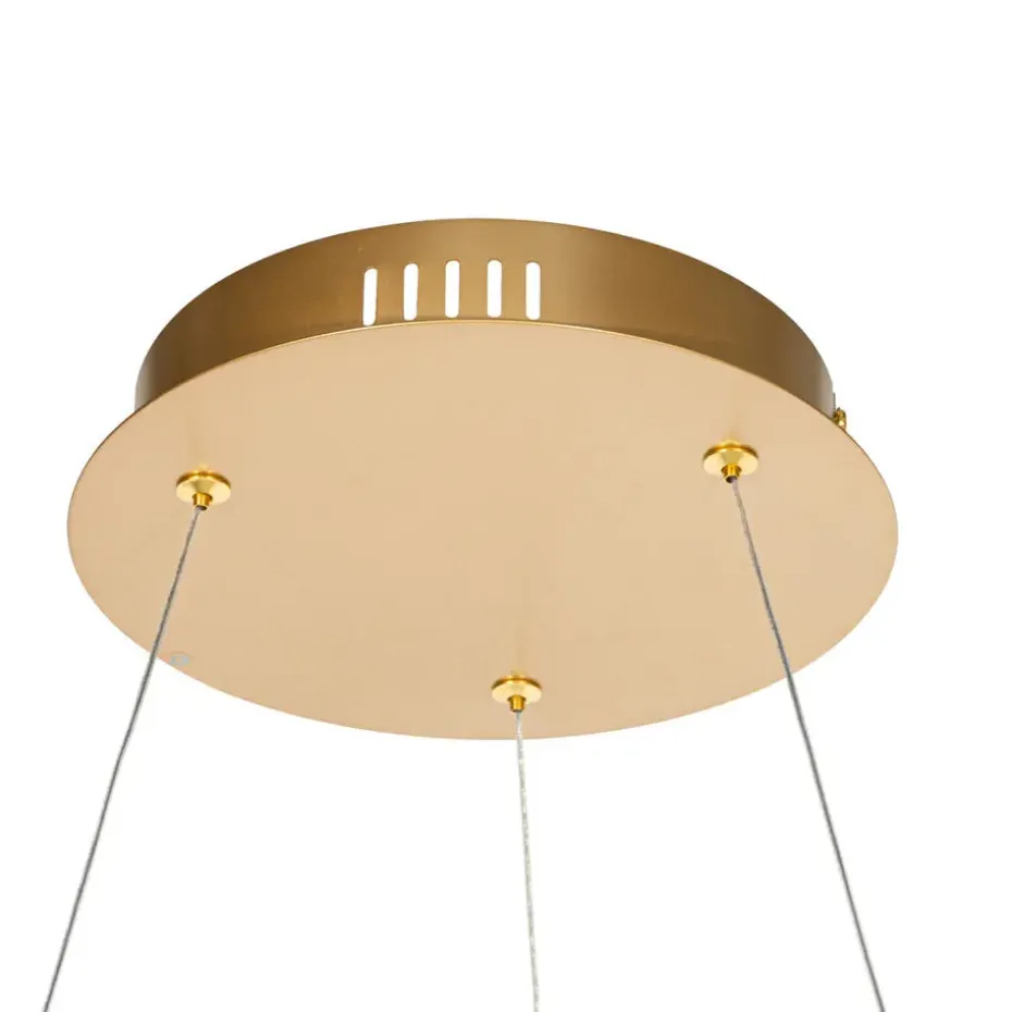 Qazqa professional hanglampen girello goudkleurig geïntegreerde led