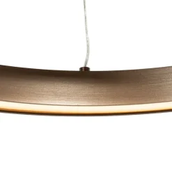 Qazqa professional hanglampen girello bruin geïntegreerde led