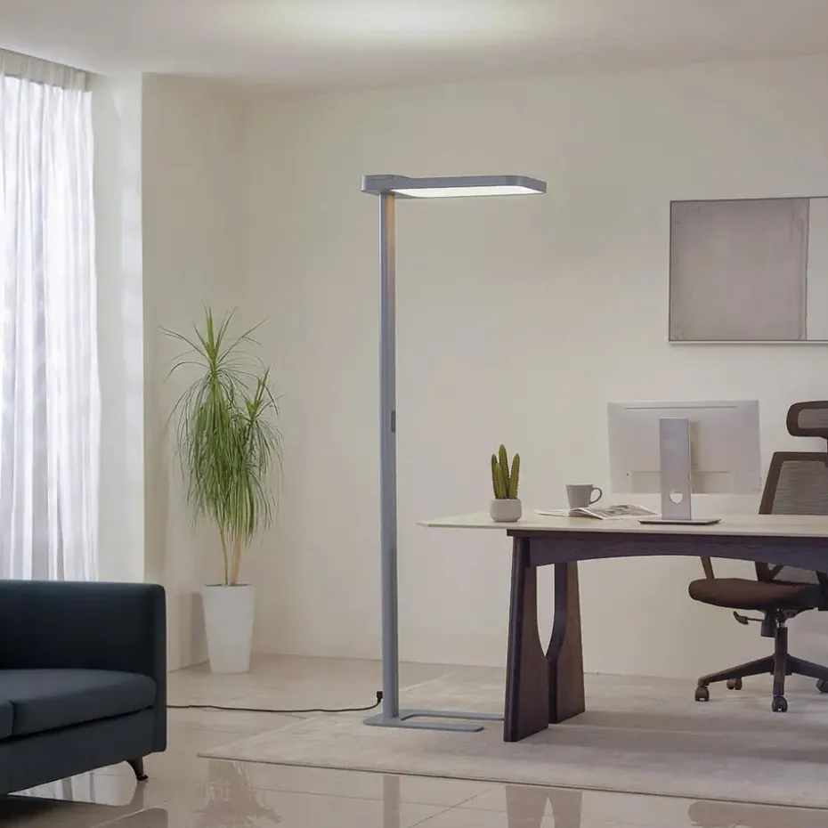 Qazqa professional vloerlampen guzo grijs geïntegreerde led