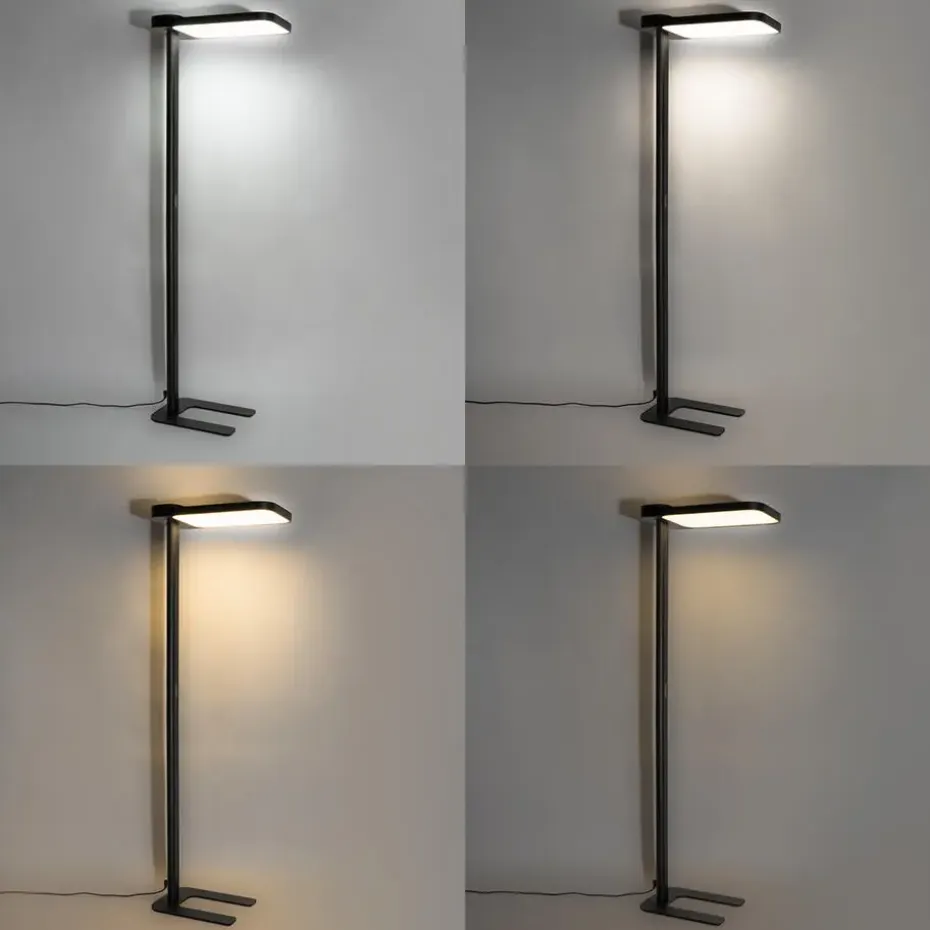 Qazqa professional vloerlampen guzo zwart geïntegreerde led