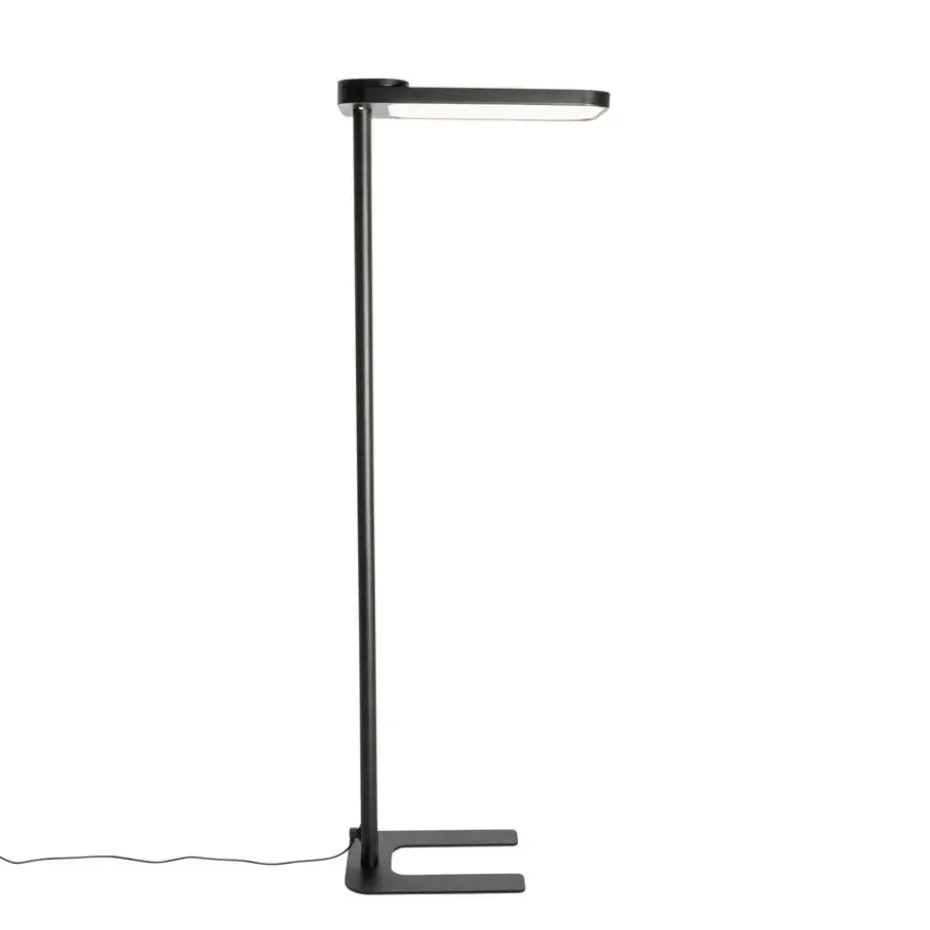 Qazqa professional vloerlampen guzo zwart geïntegreerde led