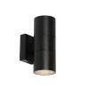 Qazqa professional wandlampen buiten duo zwart gu10