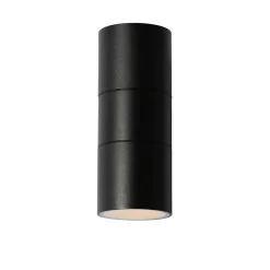 Qazqa professional wandlampen buiten duo zwart gu10