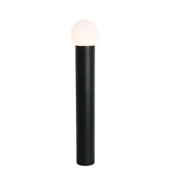 Qazqa staande buitenlampen huma zwart e27