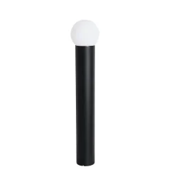 Qazqa staande buitenlampen huma zwart e27