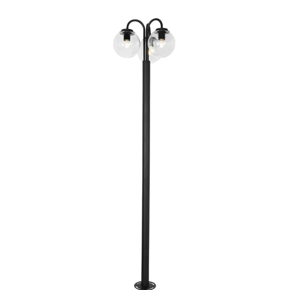 Qazqa staande buitenlampen sfera zwart e27