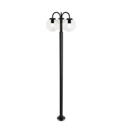 Qazqa staande buitenlampen sfera zwart e27