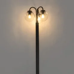 Qazqa staande buitenlampen sfera zwart e27
