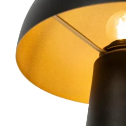 Qazqa staande buitenlampen mushroom zwart e27