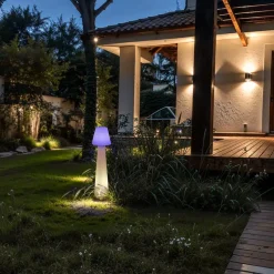 Qazqa staande buitenlampen katrijn wit e27