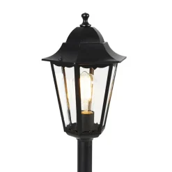 Qazqa staande buitenlampen new orleans zwart e27