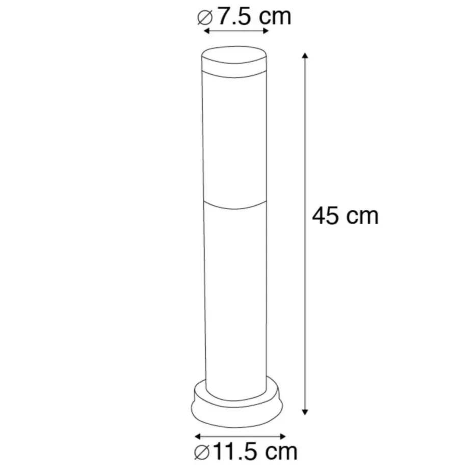 Qazqa staande buitenlampen rox grijs e27