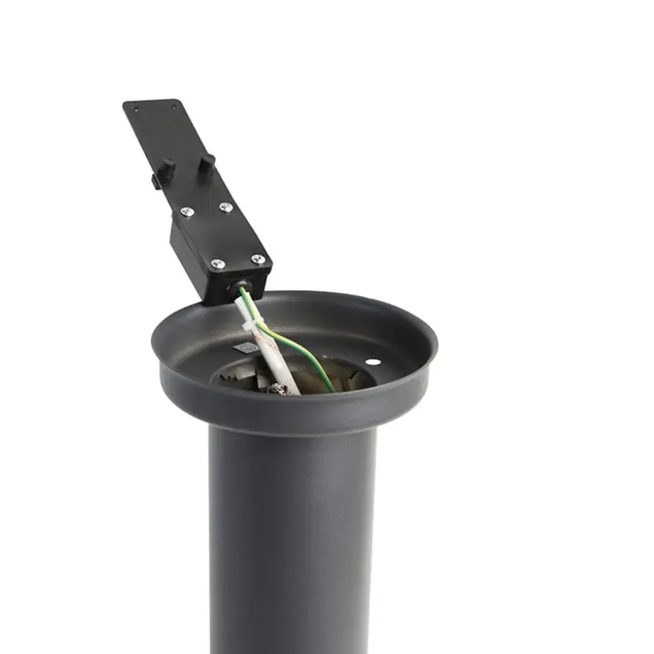 Qazqa staande buitenlampen rox grijs e27