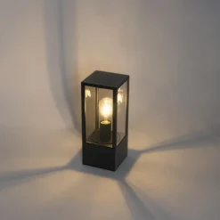 Qazqa staande buitenlampen charlois zwart e27