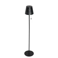 Qazqa staande buitenlampen ferre zwart geïntegreerde led