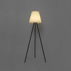 Qazqa staande buitenlampen virginia zwart geïntegreerde led