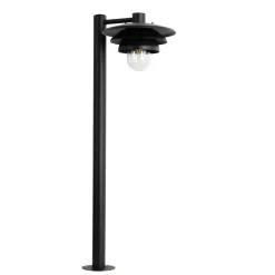 Qazqa staande buitenlampen morty zwart e27