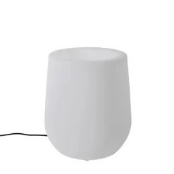 Qazqa staande buitenlampen flowerpot wit e27