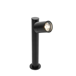 Qazqa staande buitenlampen solo zwart gu10