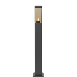 Qazqa staande buitenlampen malios bruin e27