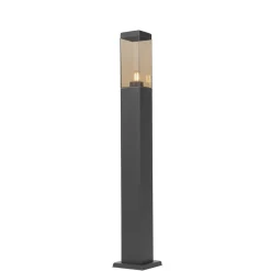 Qazqa staande buitenlampen malios bruin e27