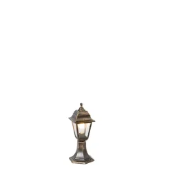 Qazqa staande buitenlampen capital goudkleurig e27
