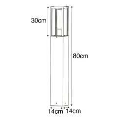 Qazqa staande buitenlampen charlois bronskleurig e27