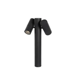Qazqa staande buitenlampen duo zwart gu10