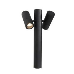 Qazqa staande buitenlampen duo zwart gu10