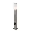 Qazqa staande buitenlampen malios zilverkleurig e27