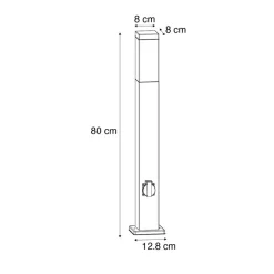 Qazqa staande buitenlampen malios zilverkleurig e27