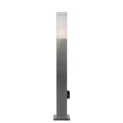 Qazqa staande buitenlampen malios zilverkleurig e27