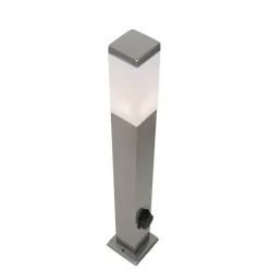 Qazqa staande buitenlampen malios zilverkleurig e27