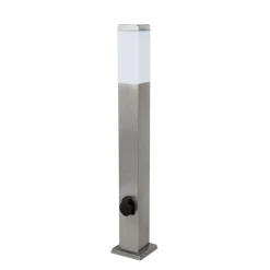 Qazqa staande buitenlampen malios zilverkleurig e27
