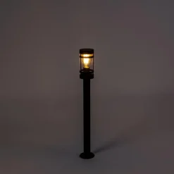 Qazqa staande buitenlampen gleam zwart e27