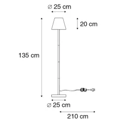 Qazqa staande buitenlampen virginia zwart e27