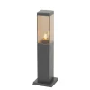 Qazqa staande buitenlampen malios bruin e27