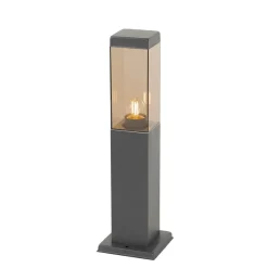 Qazqa staande buitenlampen malios bruin e27