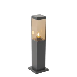 Qazqa staande buitenlampen malios bruin e27