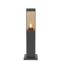 Qazqa staande buitenlampen malios bruin e27