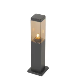 Qazqa staande buitenlampen malios bruin e27
