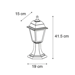 Qazqa staande buitenlampen capital zwart e27