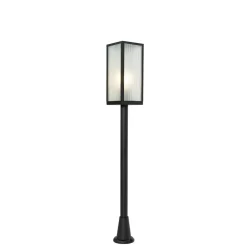 Qazqa staande buitenlampen charlois ribbed zwart
